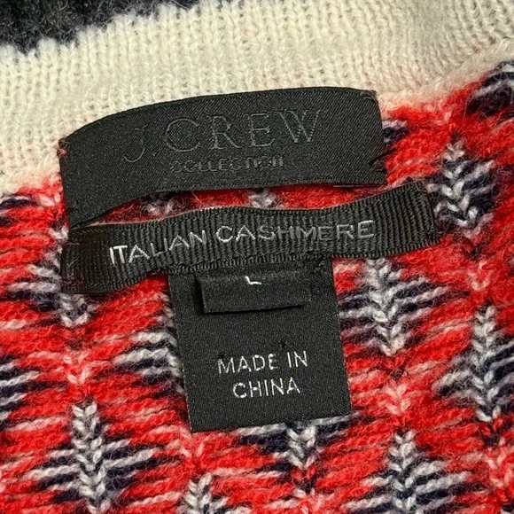 J. Crew Italian Cashmere Sweater Women’s Large 100% Cashmere Classic Luxury